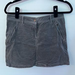 Gray Corduroy Mini Skirt